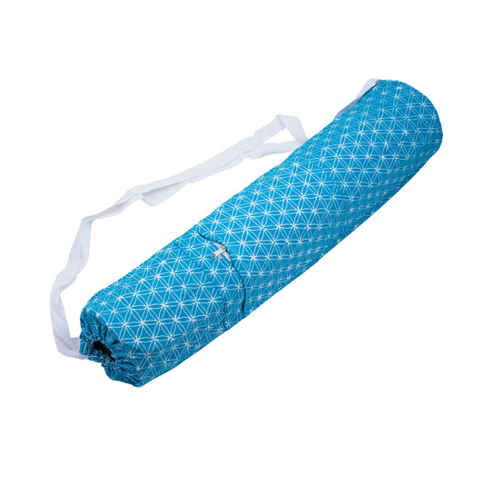 Yogamatten Tasche Flower of Life, blau