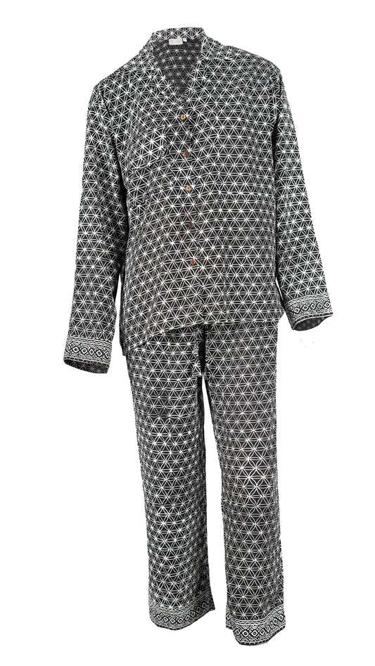 Loungewear Flower of Life L, schwarz